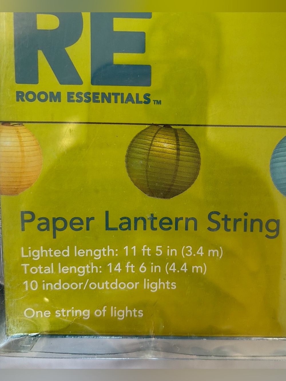 Room Essentials Paper Lantern String Lights - Picture 3 of 4